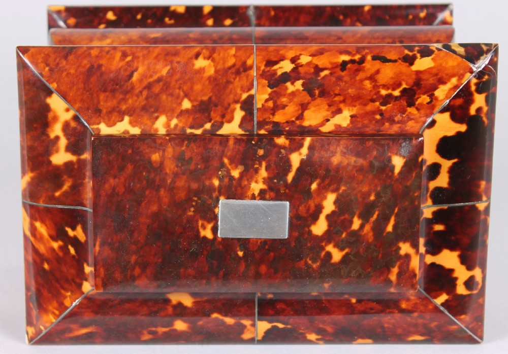 Fine William IV Period Tortoise-shell Double Tea-caddy View V
