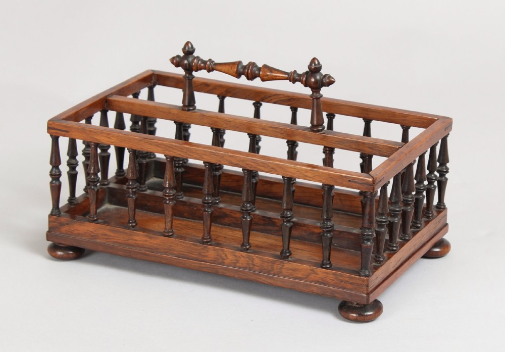 Fine quality George IV Period Rosewood Two-compartment Desk-rack  View II
