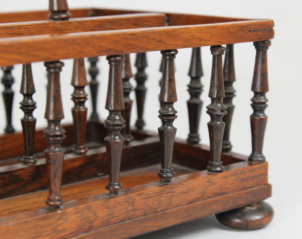 Fine quality George IV Period Rosewood Two-compartment Desk-rack  View IV