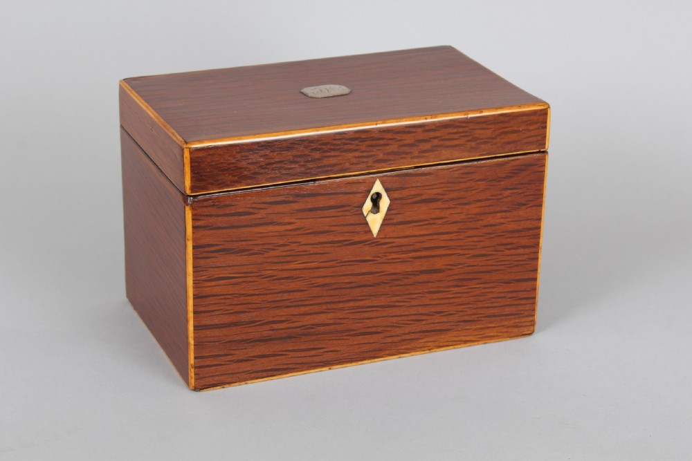 George III Period Partridge Wood Tea-caddy