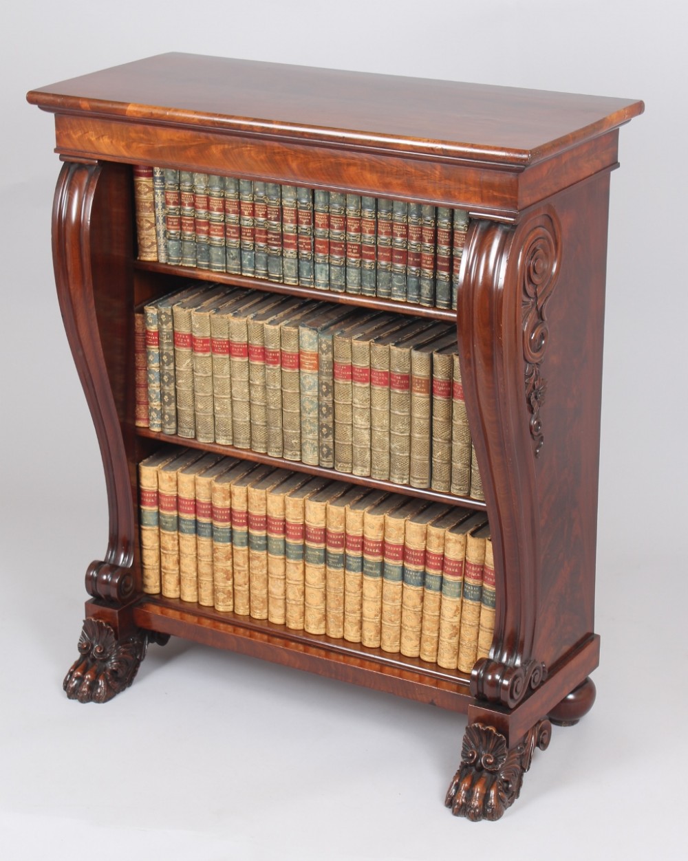 George IV Period Mahogany Small Bookcase with two adjustable shelves