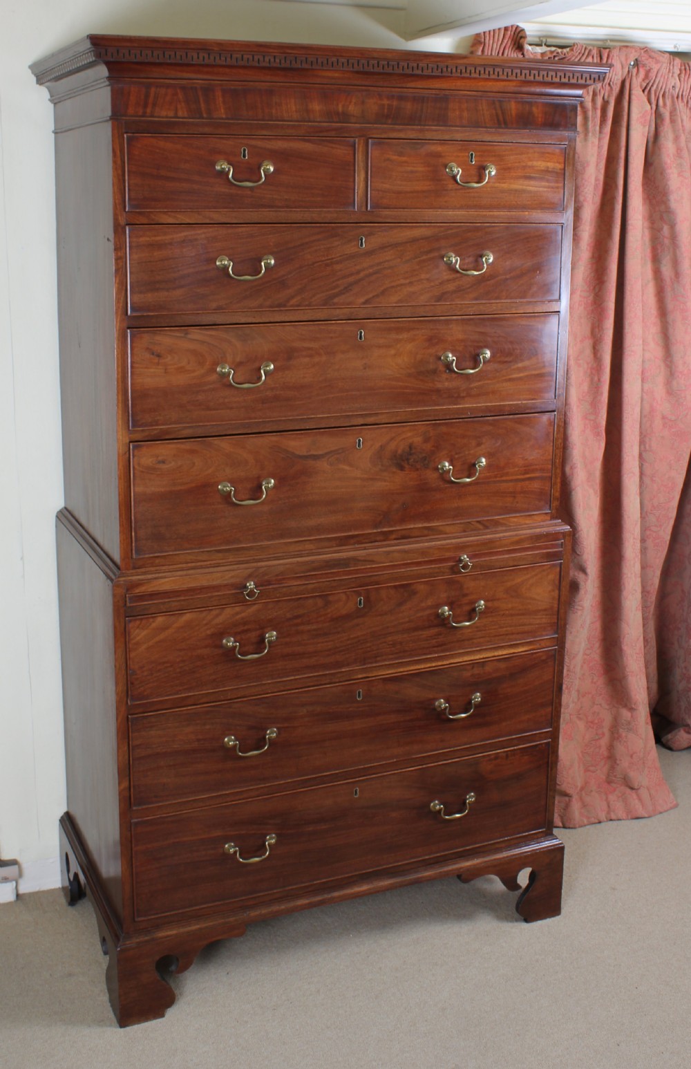 George III Period Mahogany Chest-on-chest  View II