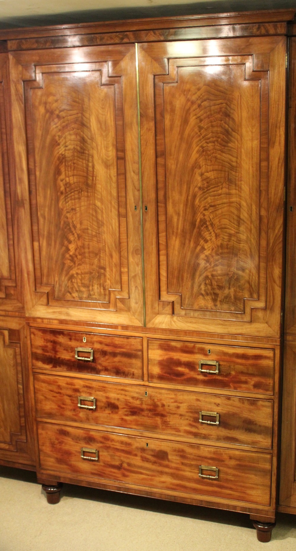 George IV Period Mahogany Breakfront Wardrobe  View IV