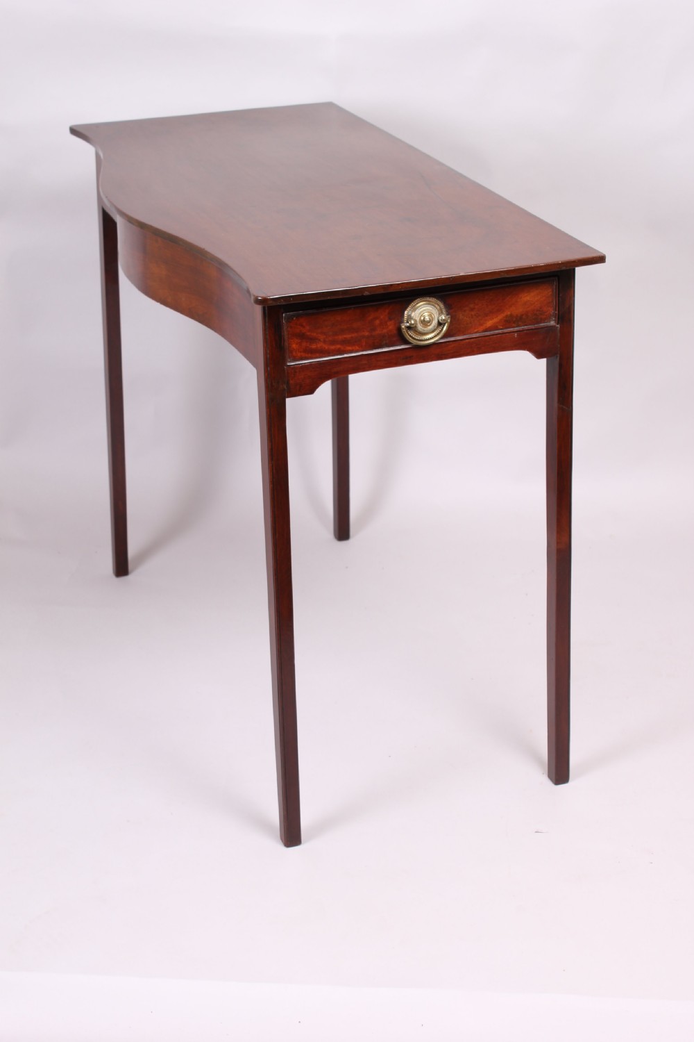 George III Period Mahogany Side-table of Simple Serpentine Form View II