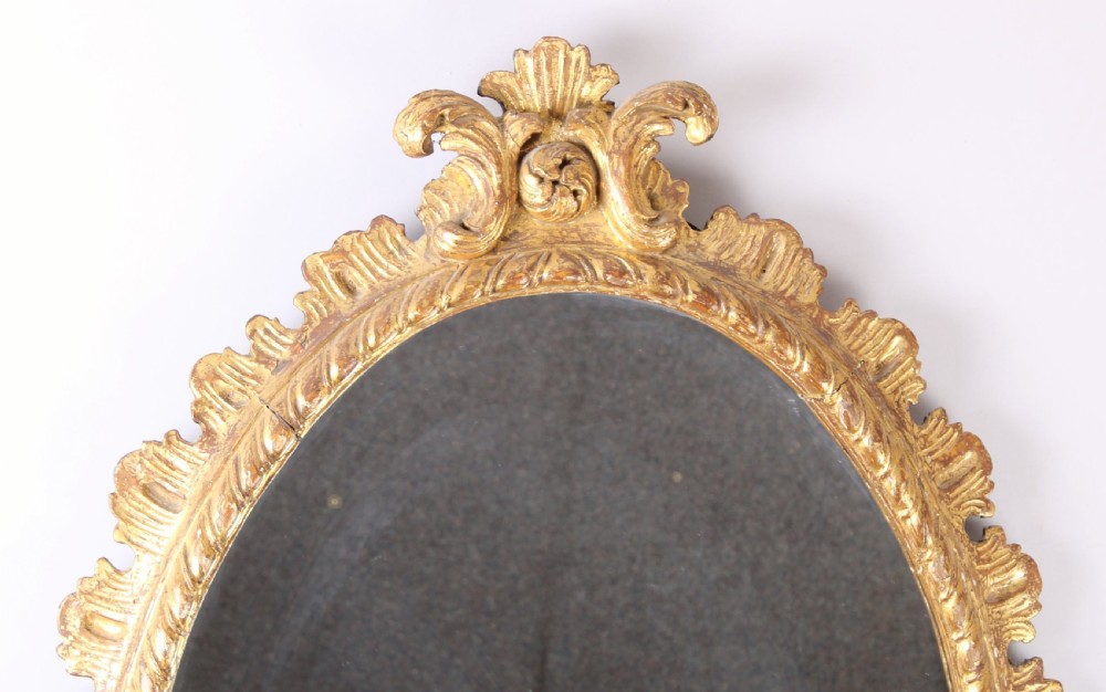 George III Period Carved and Gilt Wood Mirror View III