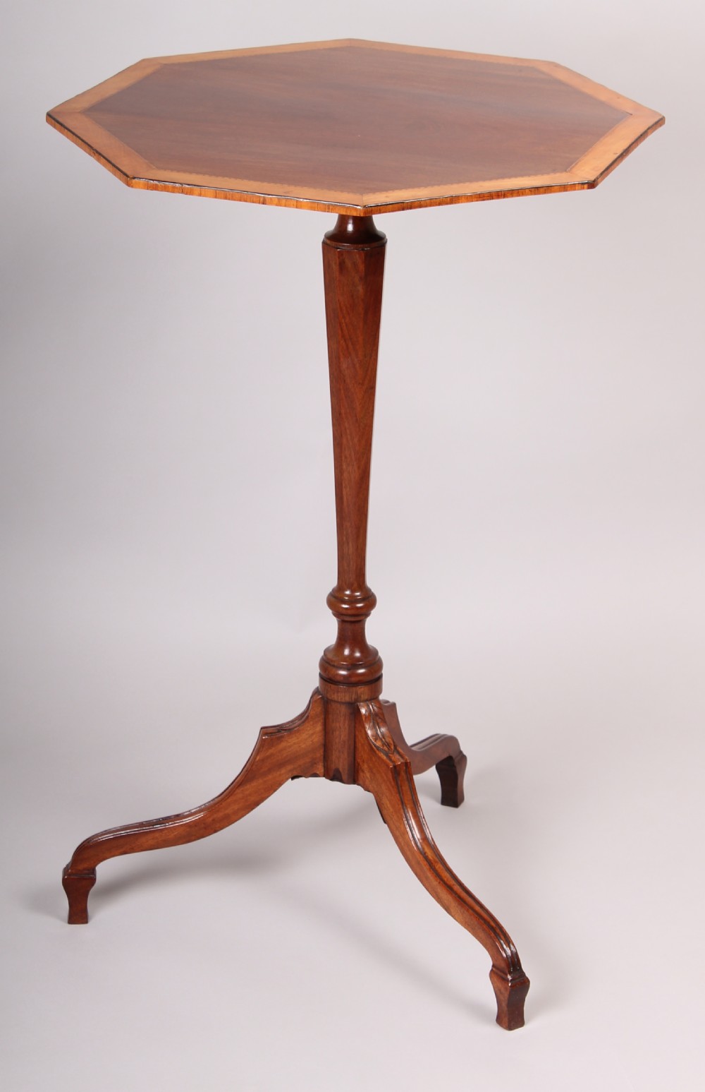 George III Period Mahogany Octagonal Top Tripod Table