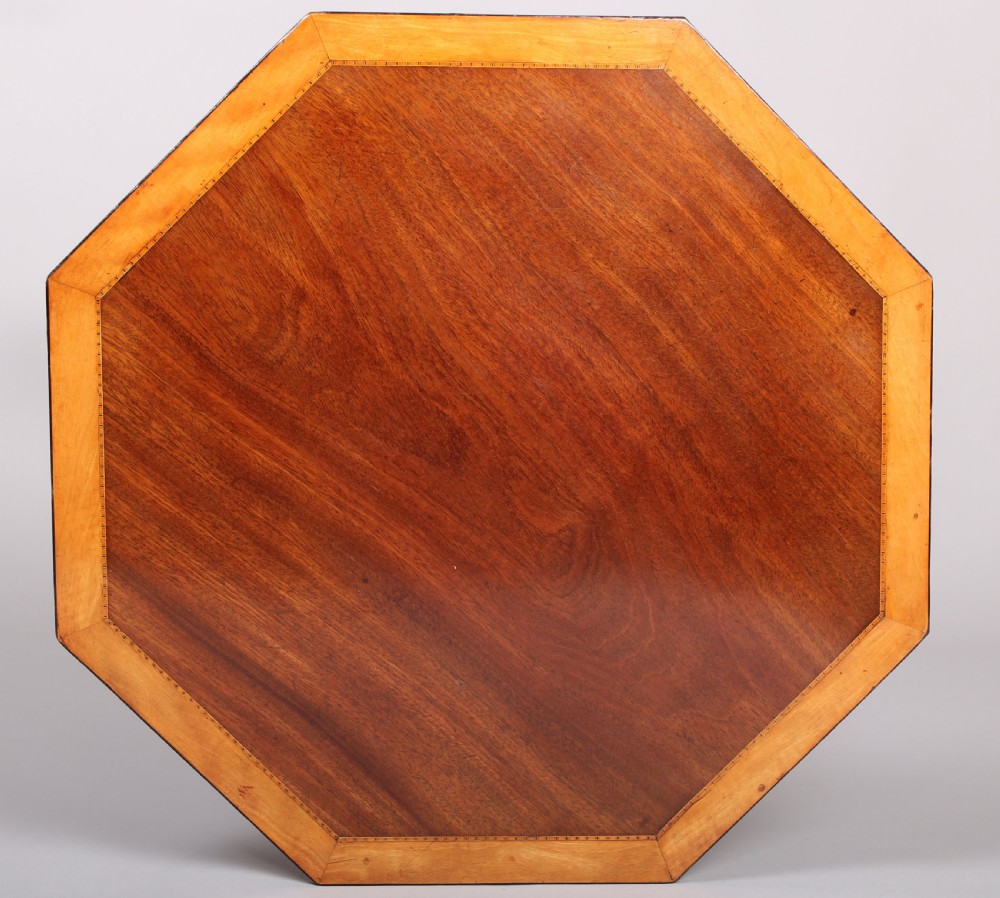 George III Period Mahogany Octagonal Top Tripod Table View II
