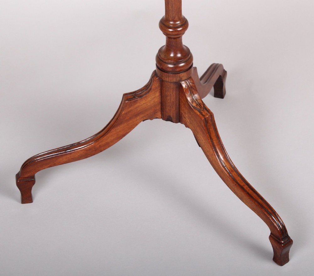 George III Period Mahogany Octagonal Top Tripod Table View V