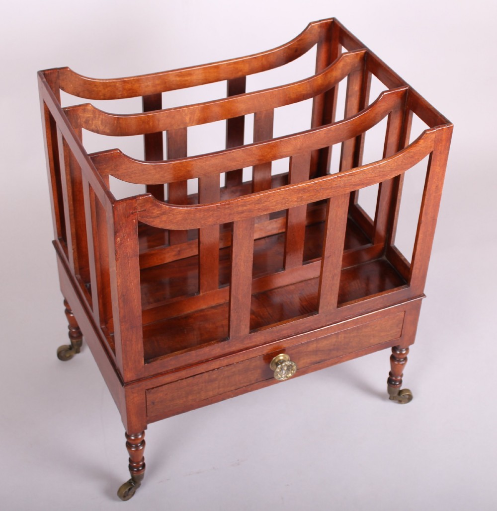 George III Period Mahogany Canterbury  View III