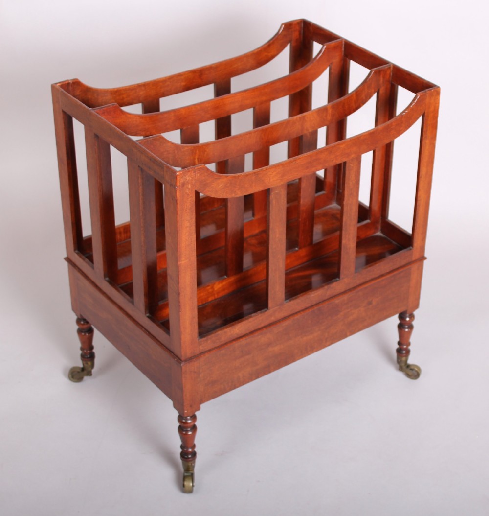 George III Period Mahogany Canterbury  View V