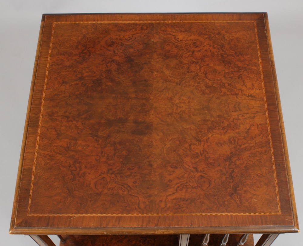 High quality 1920s burr-walnut revolving bookcase View V