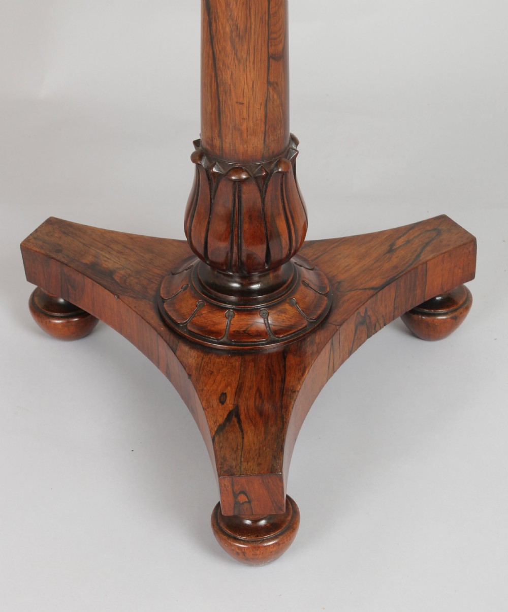 Small George IV period rosewood drum-table View II