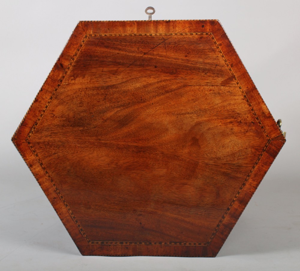 George III period mahogany hexagonal wine-cooler View IV