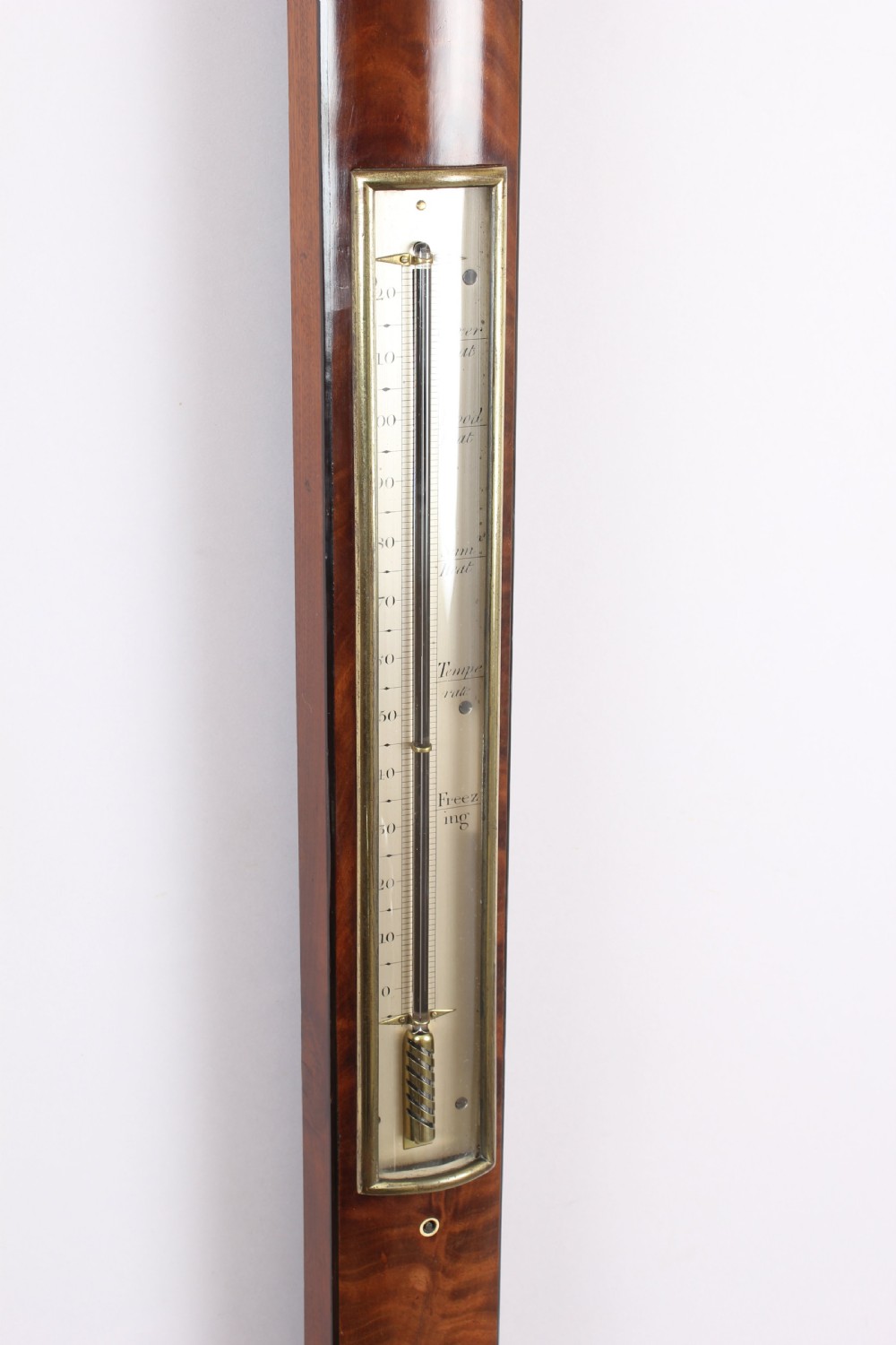 Very fine mahogany bow-fronted stick barometer by Mackenzie & Swaggart View III