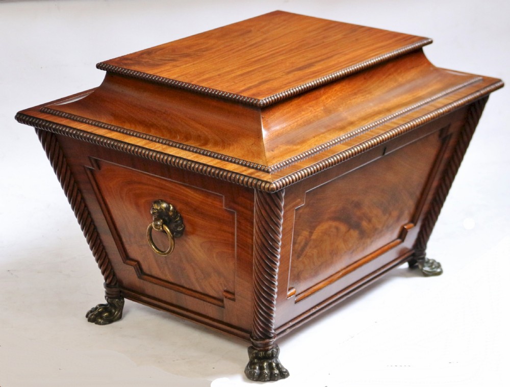 Fine Regency period mahogany wine-cooler