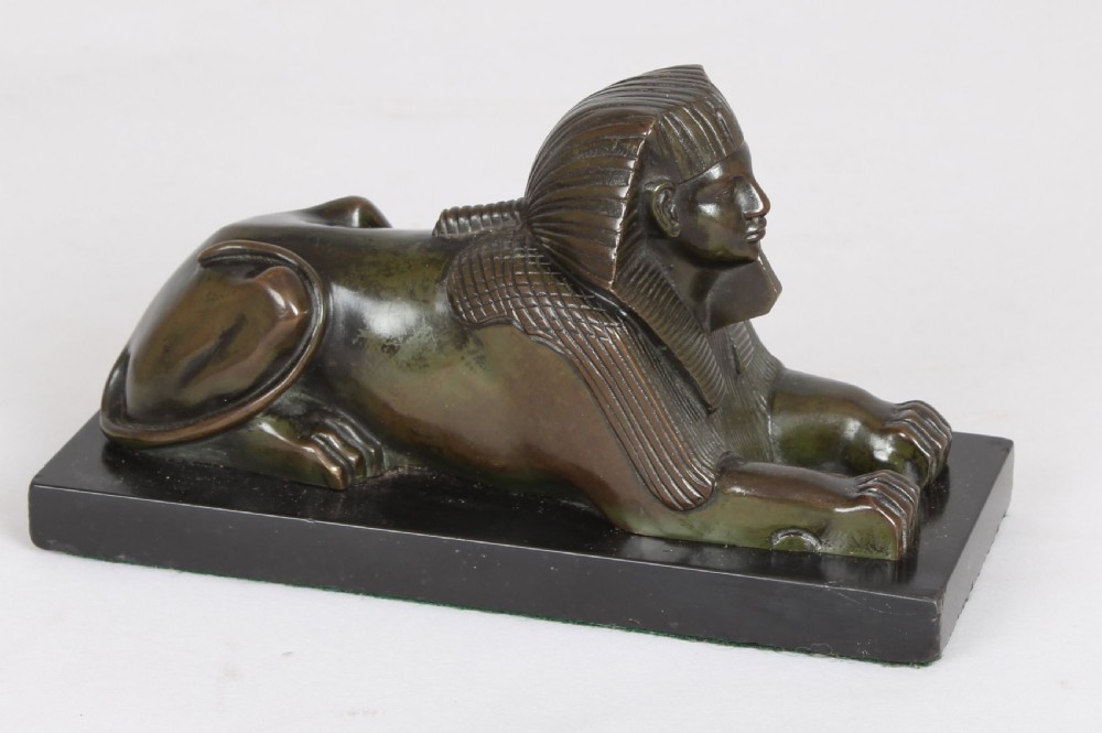 French bronze figure of a Sphinx View III