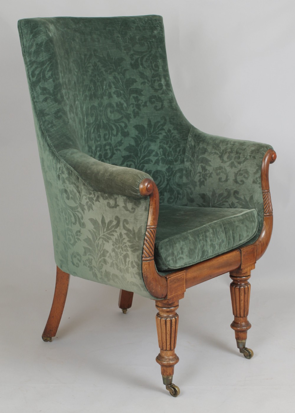 William IV period tall-backed easy-chair View IV