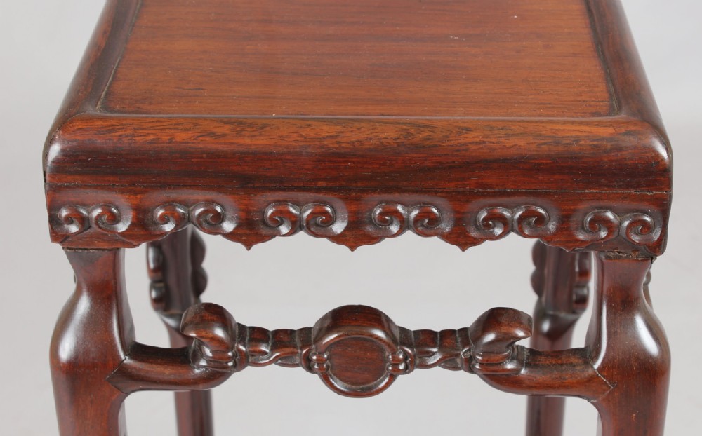 Nineteenth century Chinese hardwood stand View II