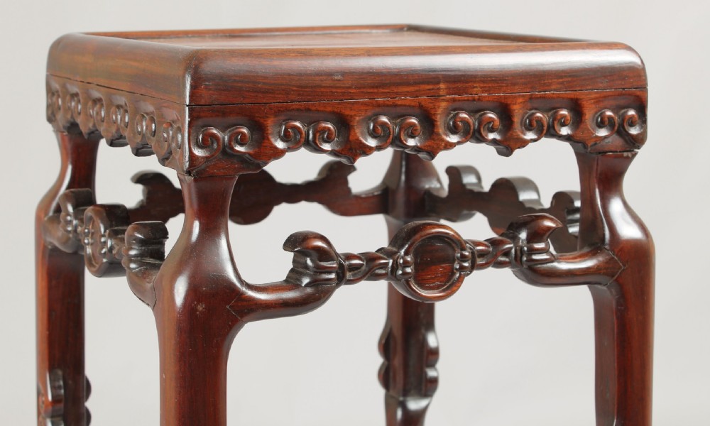 Nineteenth century Chinese hardwood stand View III