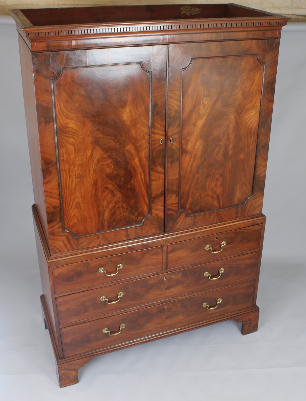 George III mahogany clothes press