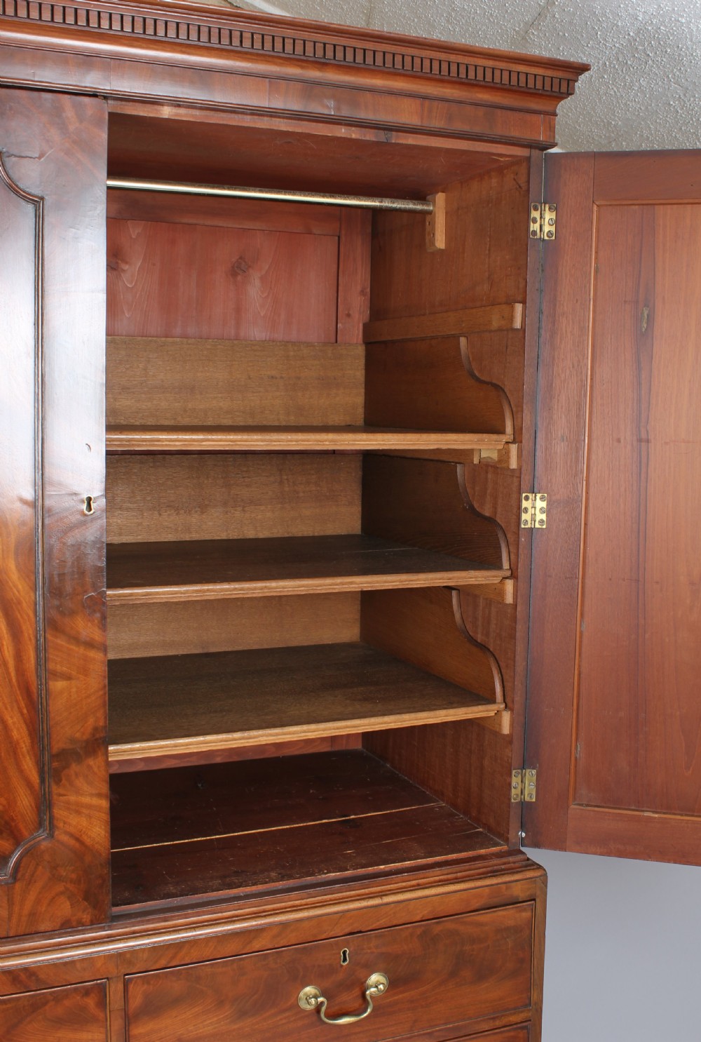George III mahogany clothes press View IV