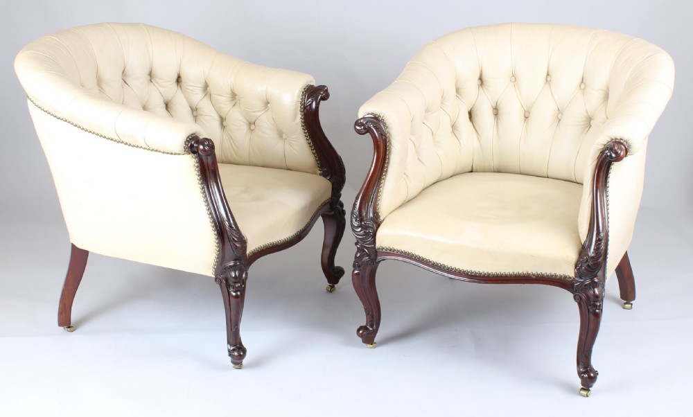 Very fine pair of mahogany tub-chairs  View III