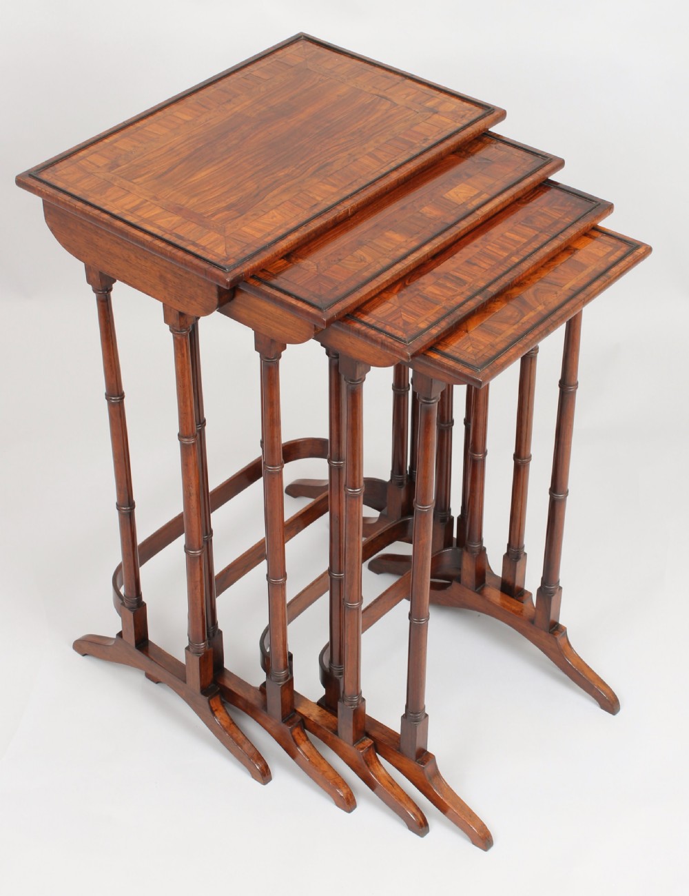 Fine set of George III period quartetto tables