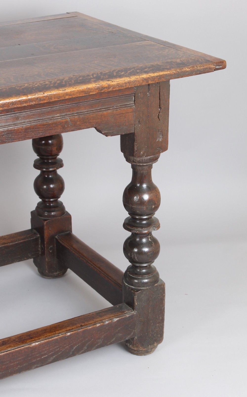 Fine late 17th century oak table of good rich colour and patina View II