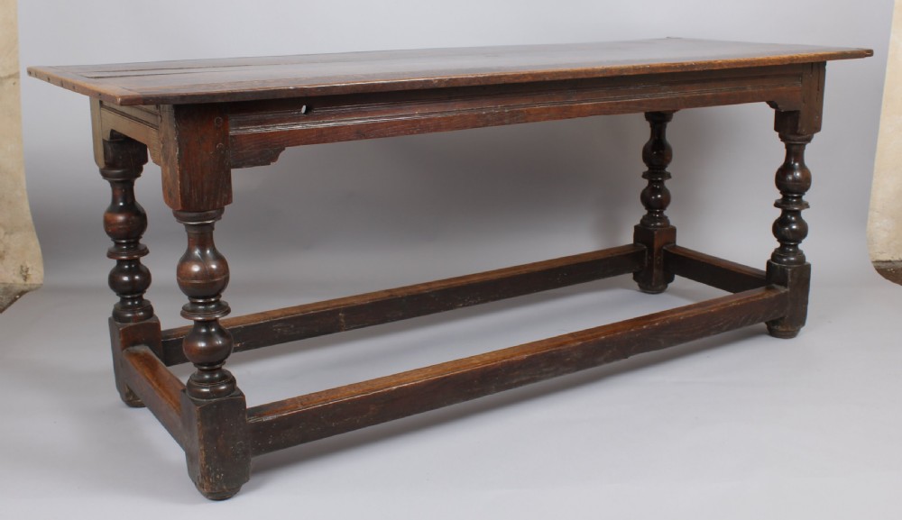 Fine late 17th century oak table of good rich colour and patina View III