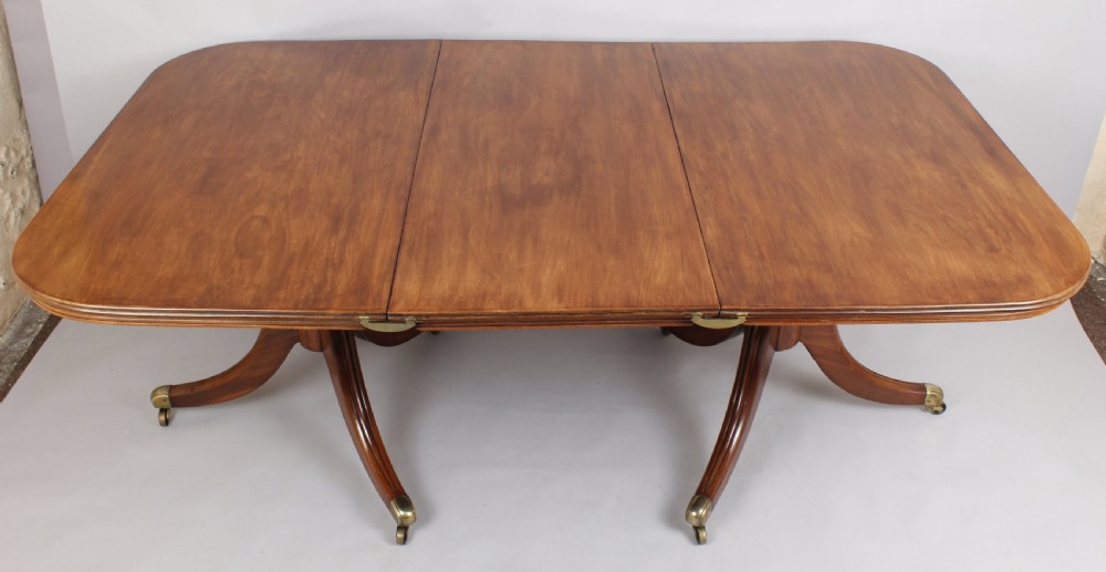 George IV period mahogany twin-pedestal dining-table  View IV