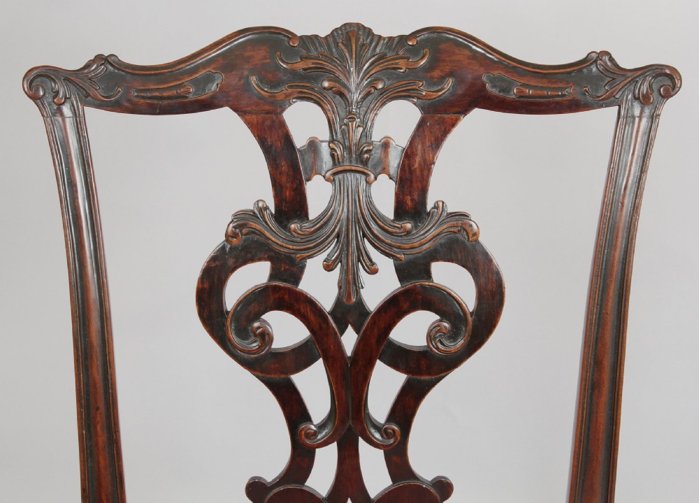 Early George III period mahogany side-chair View II