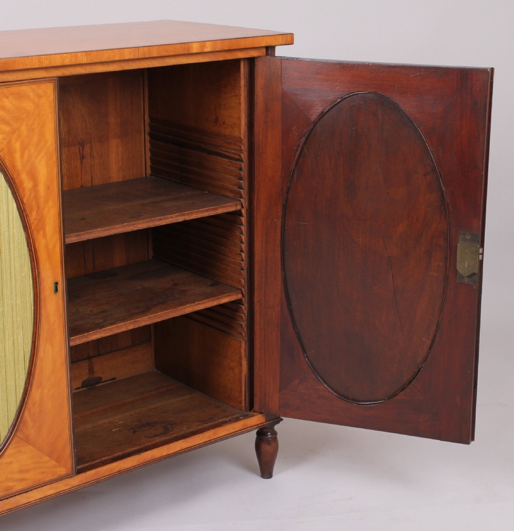 Fine George III period satinwood small cabinet in the Sheraton manner View V