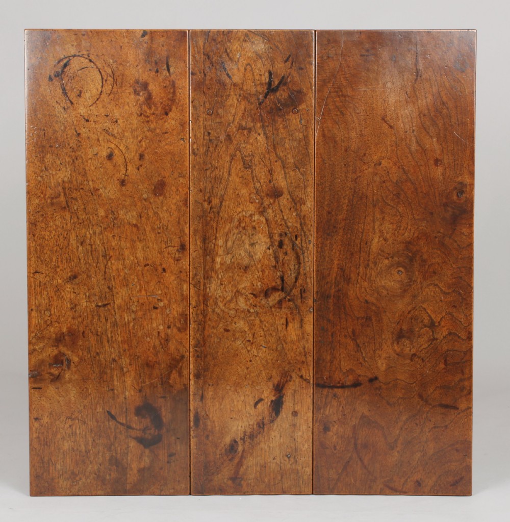 George II period walnut drop-leaf table of unusually small size View V