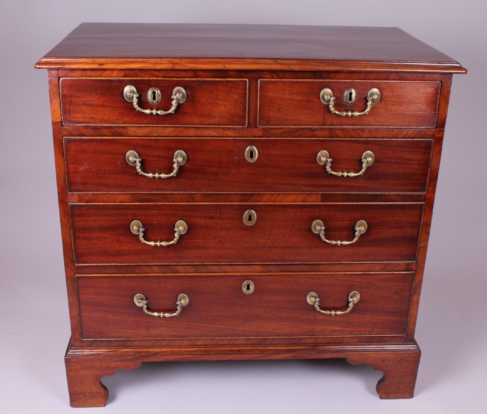 George III period mahogany small chest-of-drawers View II