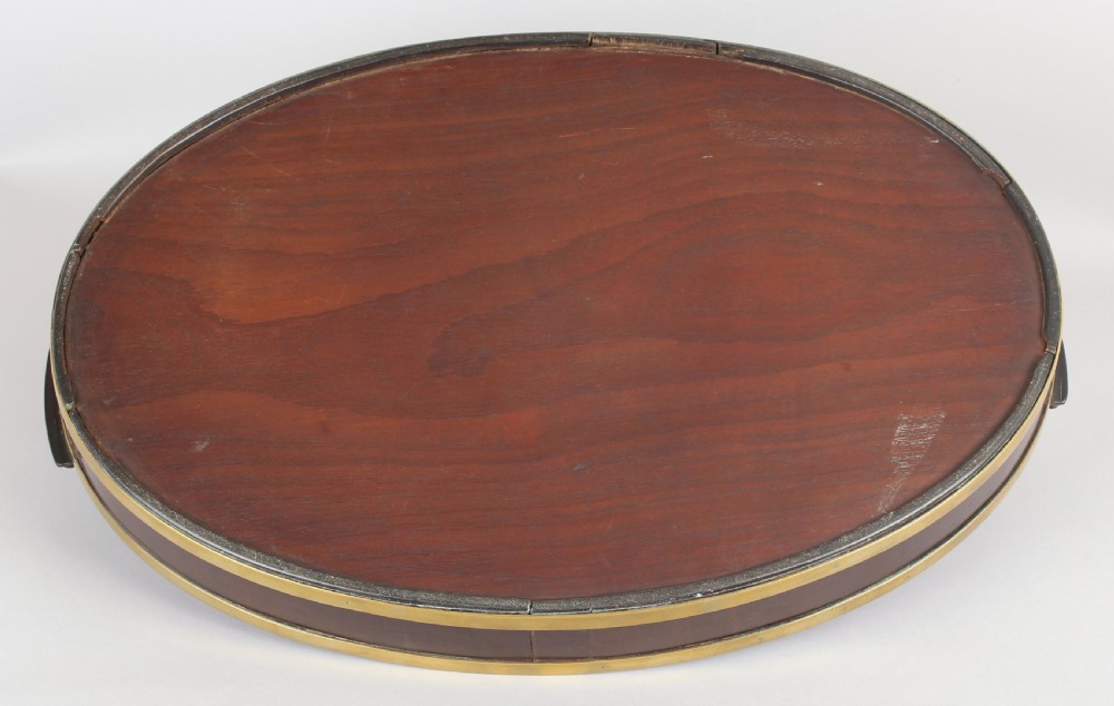 George III period mahogany oval tray View IV
