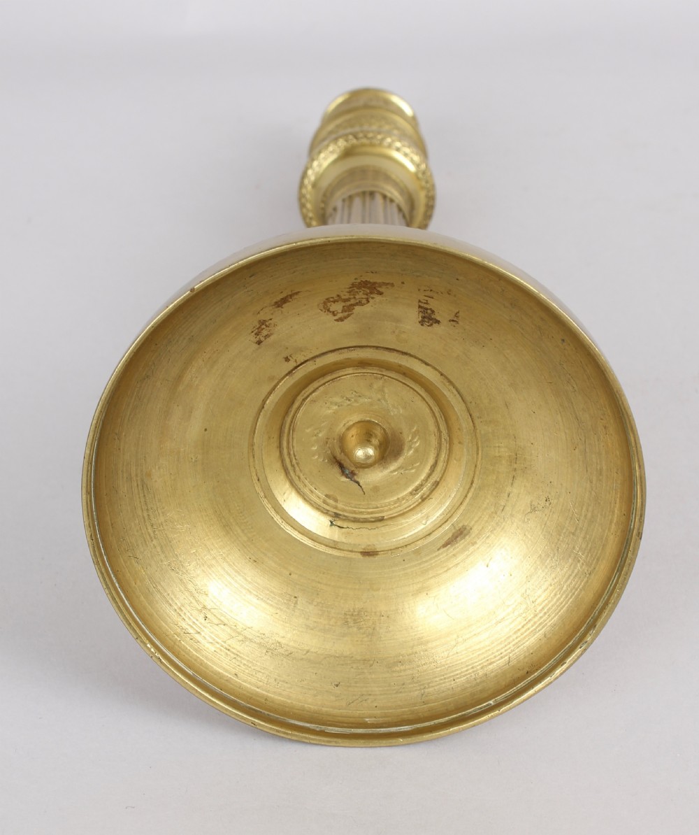 Pair of French brass candlesticks View IV