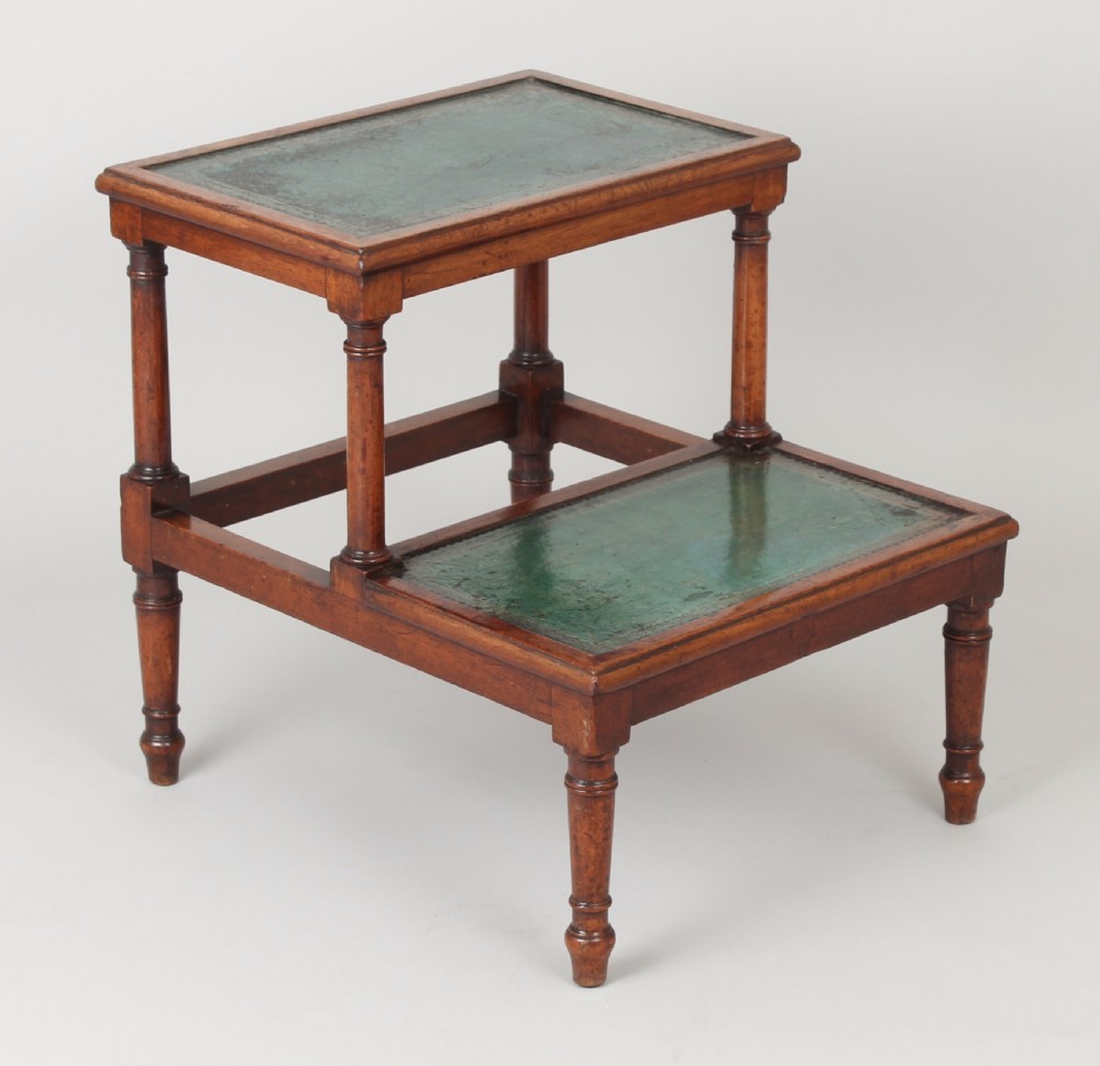 Early 19th century mahogany bed-steps