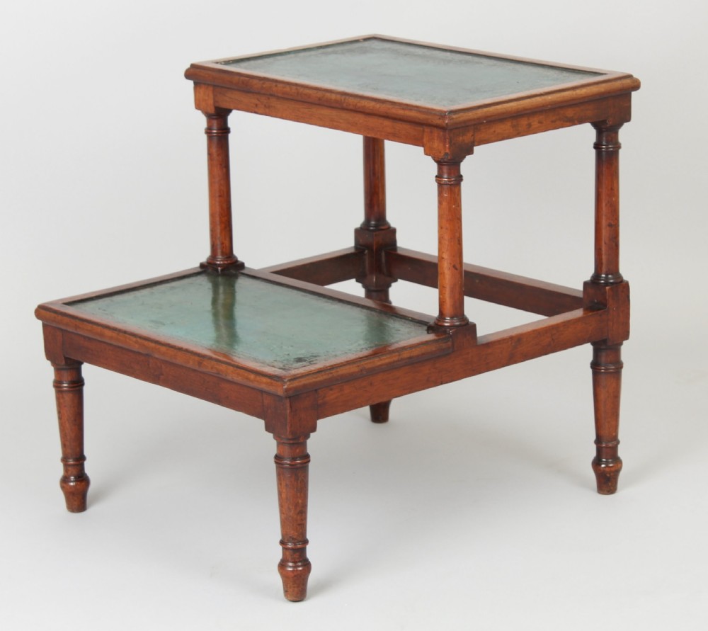 Early 19th century mahogany bed-steps View II