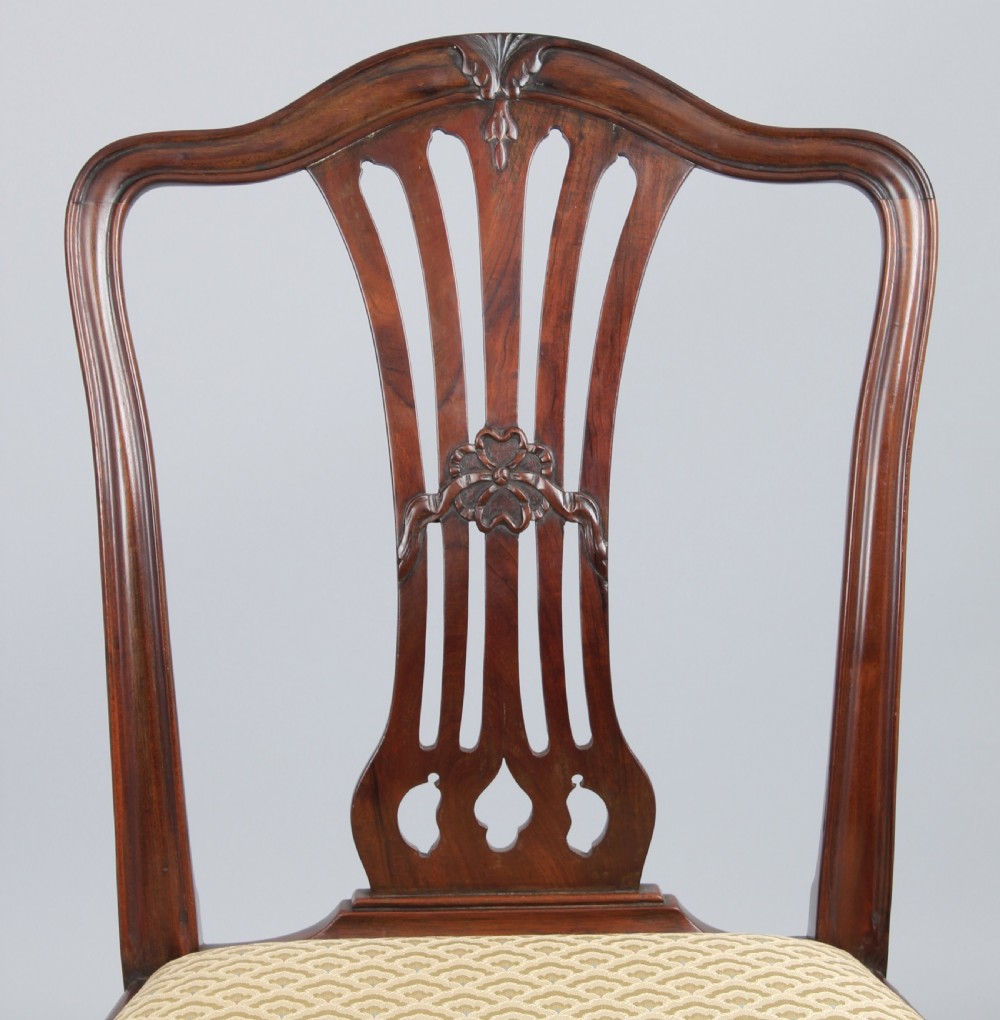 A good quality set of eight mahogany dining-chairs in the Hepplewhite style View IV