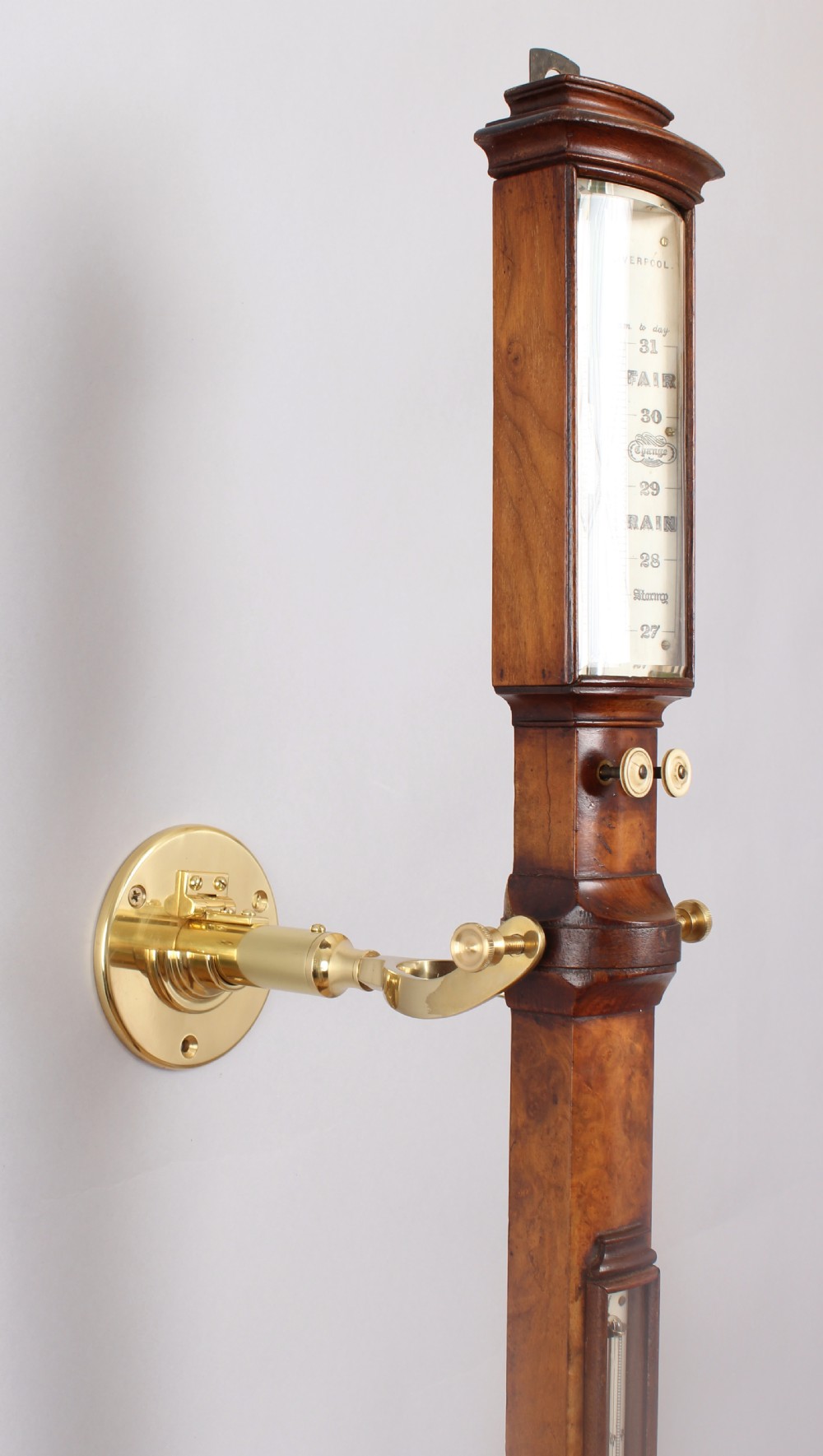 Nineteenth century marine barometer supplied by Gowland & Son, Liverpool View VI