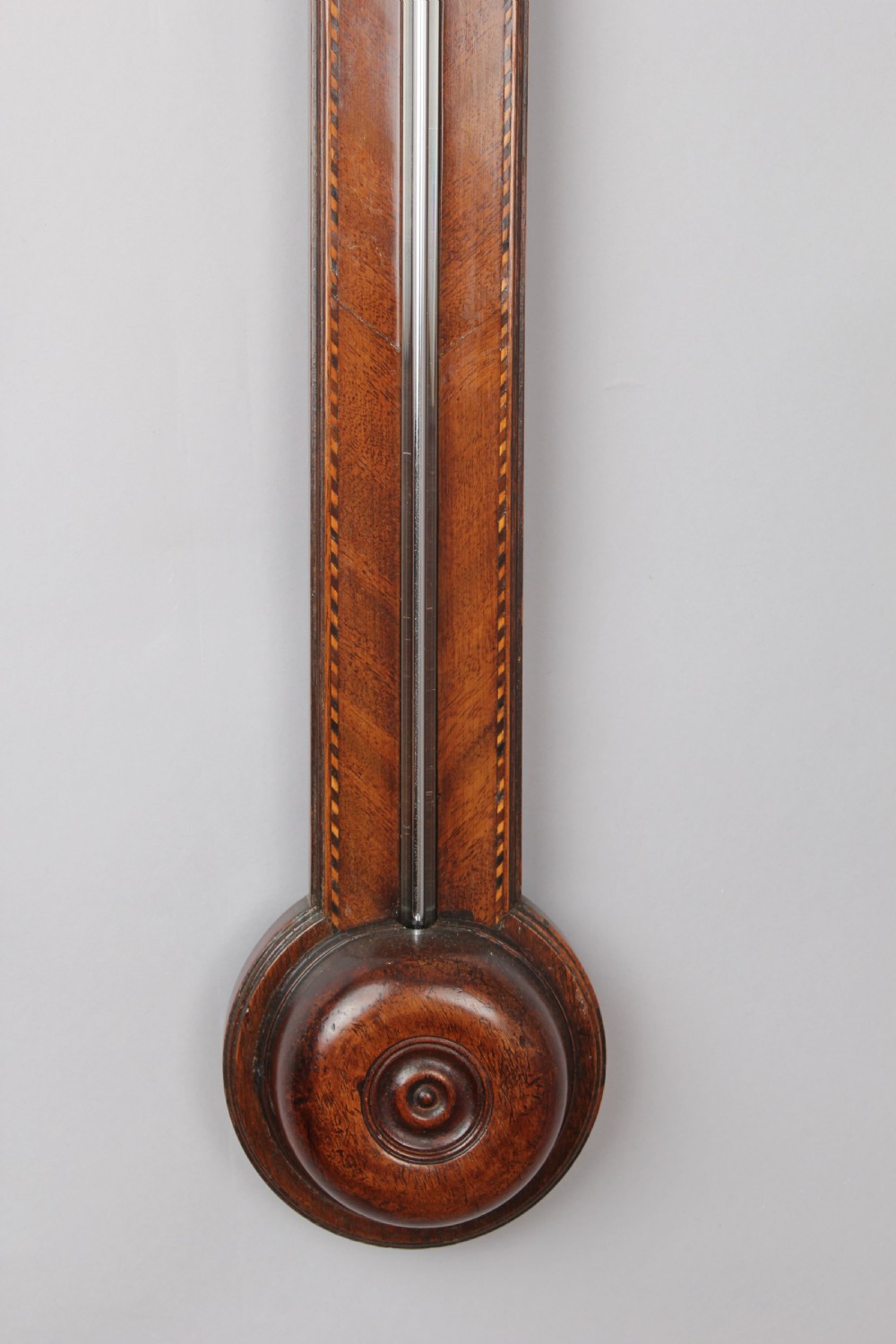 Fine George III period mahogany stick barometer by Sankey View III