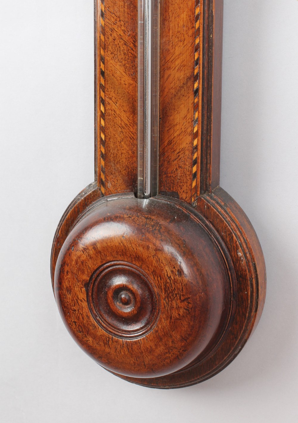 Fine George III period mahogany stick barometer by Sankey View IV