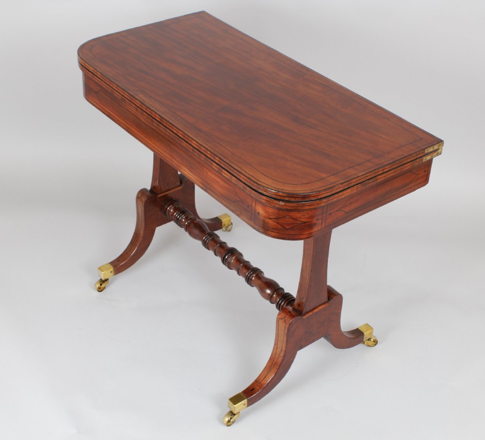Regency period mahogany card-table