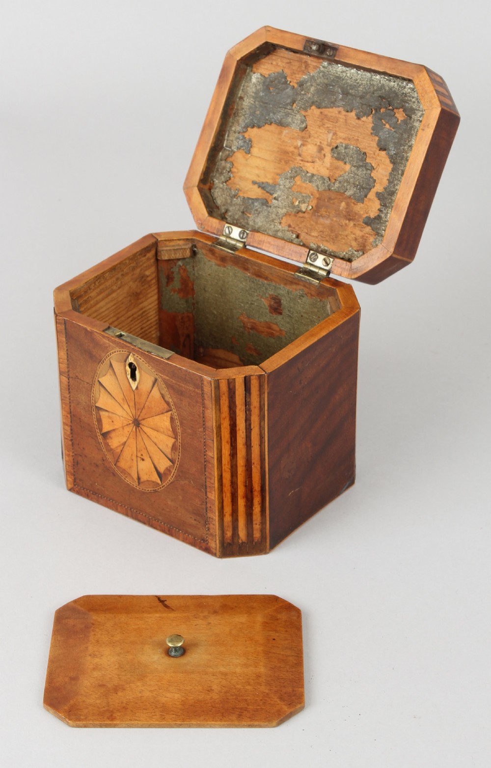George III mahogany tea-caddy View II