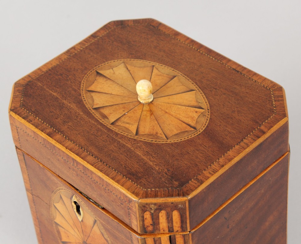 George III mahogany tea-caddy View III