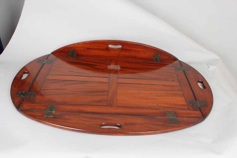 Nineteenth century mahogany drop-side butler's tray View IV