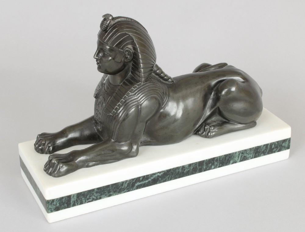 Pair of bronze sphinx View II
