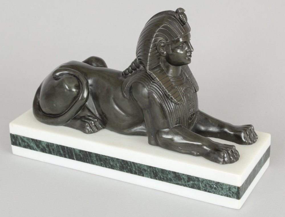 Pair of bronze sphinx View III