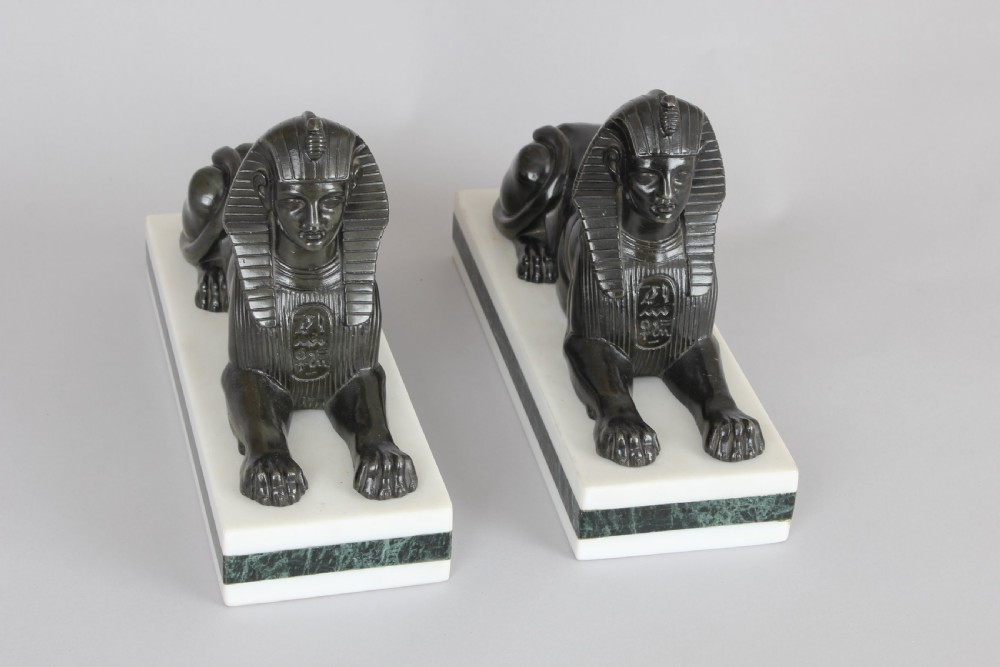 Pair of bronze sphinx View V
