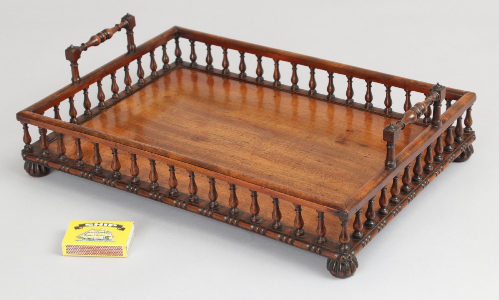 George IV period mahogany desk-tray View II